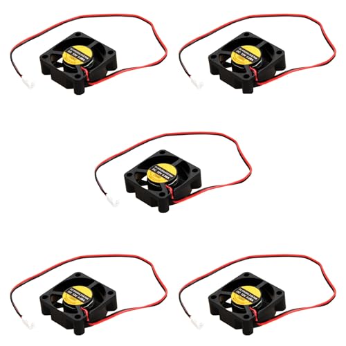 SAROAD 5 Piezas 30mm x 30mm x 10mm 3010S 12V 0.06A Ventilador de Enfriamiento DC Sin Escobillas