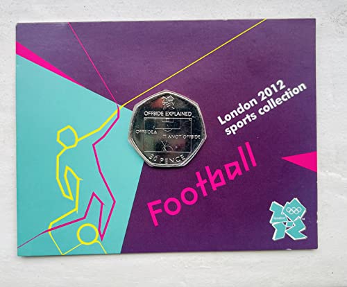 2011 Football Offside Rule Olympic & Paralympic Games 50p Coin Uncirculated