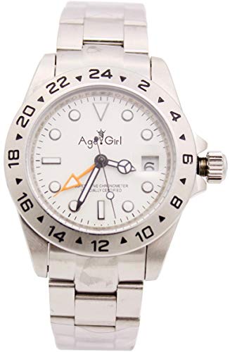 Preisvergleich Produktbild IWHSB Luxusmarke automatische Armbanduhren Automatische Auto Datum Mechanische Edelstahluhren Leuchtzeiger Chronometer Saphir Schwarz Weiß Silber Weiß