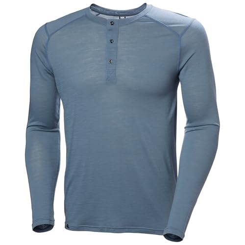 Helly-Hansen Durawool Long Sleeve Henley for Men – Stylish Thermal Top for Outdoor Activities and Casual Wear