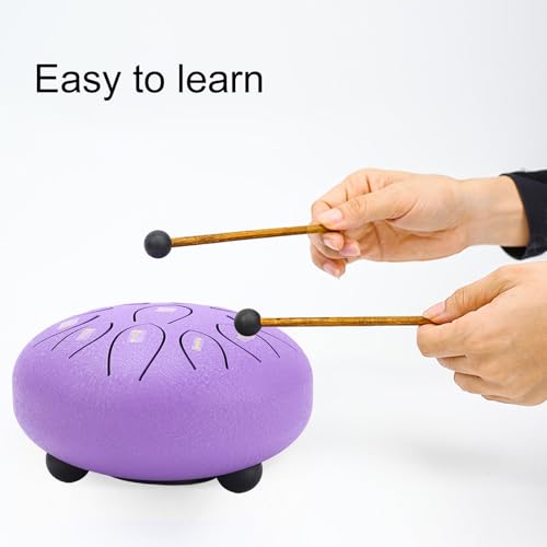 Tambor Steel Tongue 6in 11 Tonos Mini Percusión miniatura 5