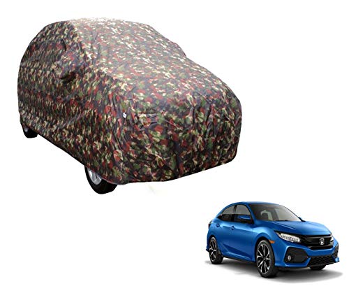 Image of Auto Hub Car Cover Compatible with Civic (Model : 2019-Till Date) with Weather Proof, Triple Stitched, Civic Car Cover Jungle Look