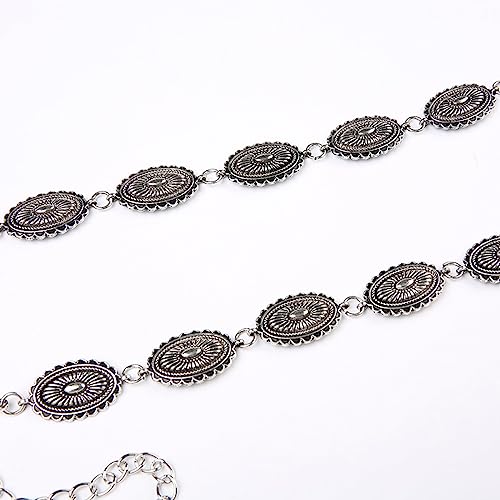 Vintage Women Waist Belt Vintage Thin Ethnic Belts With Carved Flower Buckle Decorative Women Metal Waist Belt3