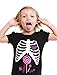 Tstars Ribcage Xray Candy Halloween Shirts for Kids Toddler Dabbing Skeleton Shirt 3T Black