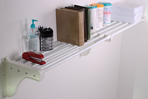 Ez Shelf Diy Expandable Shelf Only (No Hanging Rod)- 29” - 49” -White-Mounts To 1 Sidewall And Backwall With 1 End Bracket-Easy To Install-Strong-Wire Shelving Alternative-Shelf Kit (Ezs-Sw48-1-1) #TOP2