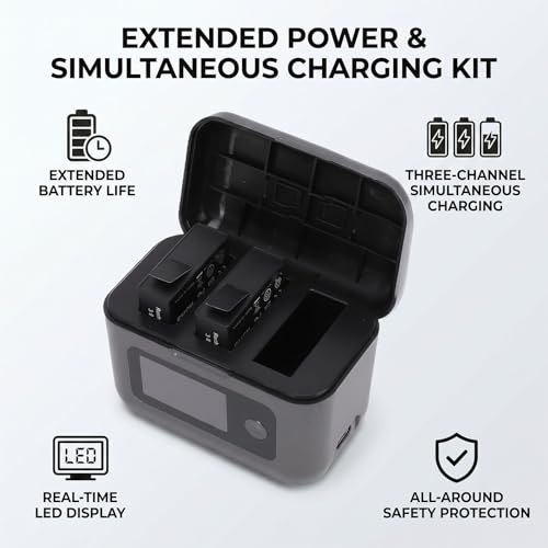 Batterie caméra action vide ? Solution chargeur triple Jectse 2100 mAh