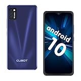 CUBOT Note 7 Smartphone 4G, Teléfono Móvil de 5,5″ Pantalla HD +, Android 10.0, Tripe Cámaras, NFC, 16GB ROM（128GB Ampliable SD）, Dual SIM, 3100 mAh, Face ID, Azul