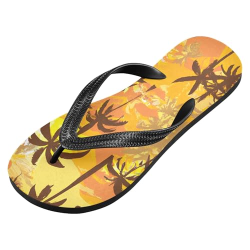 Burbuja Abstract Hawaiian Trees Flip Flops for Women Men, Soft Thong Sandals Rubber Slippers for Pool Beach Essentials2