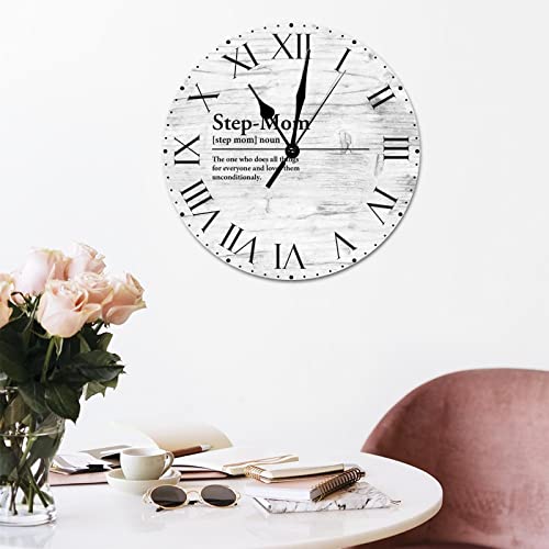 Horloge murale en PVC rétro chic 30 cm silencieuse pour salon et bureau