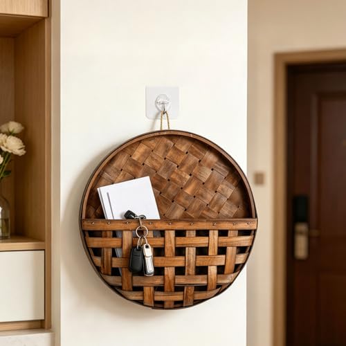 Decoración de pared de círculos de madera hecha a mano para plantas 7