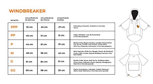 Corta-Vento para Cachorro, Dog Wings, Windbreaker Pocket, Azul, M