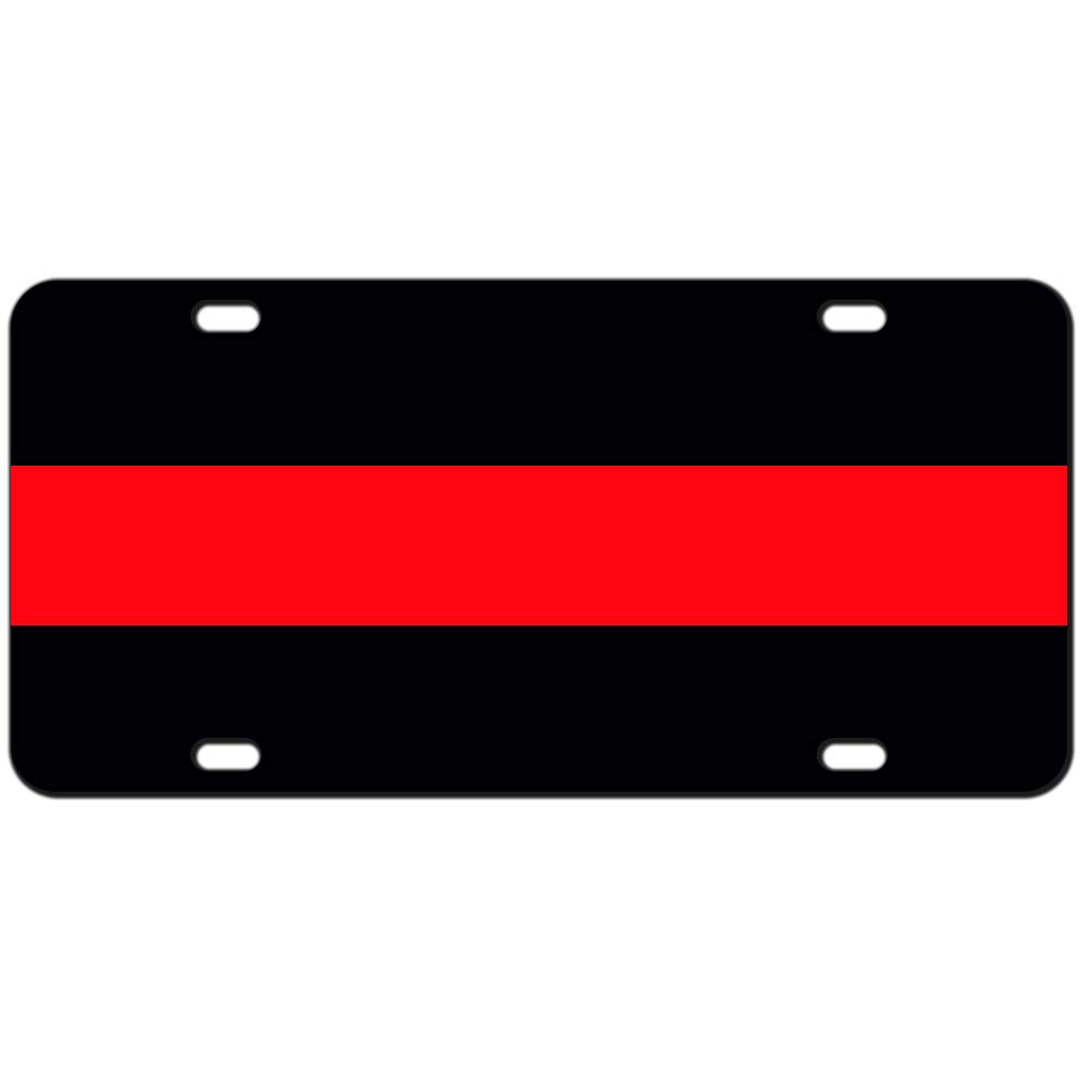 2-D Heavy Duty Reflective Thin Red Line License Plate