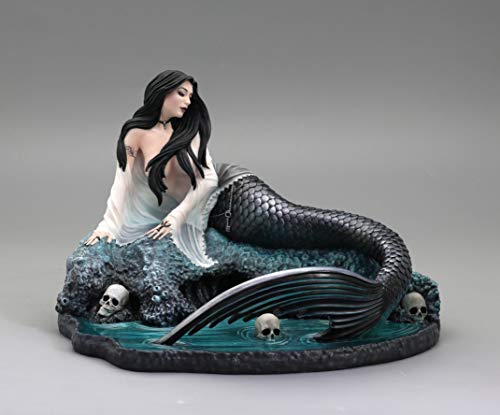 Figura Sirena Veronese Design Resina Pintada 15cm miniatura 1