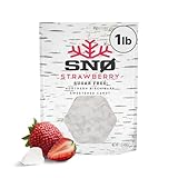 SNØ Strawberry Xylitol Candy Chips | Oral Health Support | Pure Birch Xylitol | Sugar-Free, Low-Carb, Diabetic-Friendly | Vegan, Non-GMO, Gluten-Free, Kosher, Keto-friendly (1 LB Bag)