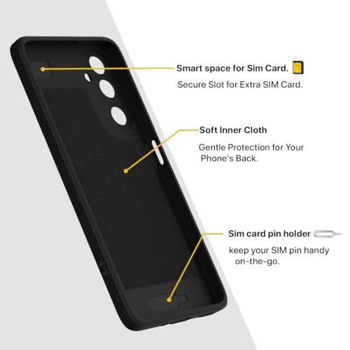 Image of Pikkme Back Cover for Samsung Galaxy A27 5G Soft Matte Silicone Mag-Safe Design (Mag-Safe Not Support) Camera Protection | Slim Fit Bumper Cover (Black)