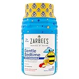 Zarbee's Gentle Bedtime Gummies for Kids - Melatonin-Free Blend of Natural Honey, Apple, and Chamomile Helps Children Unwind and Relax to Prepare for Sleep, 30ct