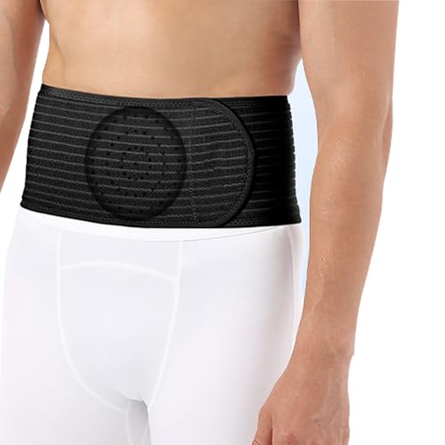 YCCYHQ Umbilical Hernia Belt for Men and Women - Abdominal Hernia Support with Compression Pad - Navel Ventral Epigastric Incisional(Black,Medium)