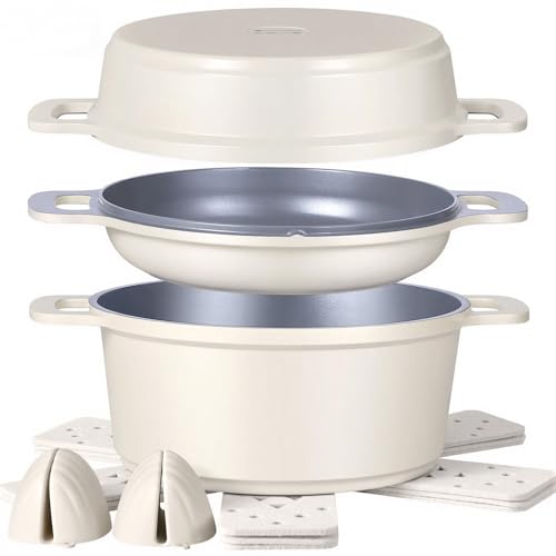 Ammeloo 8-Piece Non Stick Stock Pot with Lid...