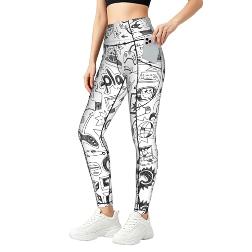 Pantalones de yoga con bolsillo que no se caen leggings de cintura alta elásticos y suaves
