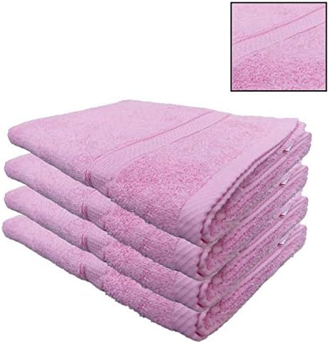 Sagar Pink Deluxe Turkish Towel 24"*48"_Pack of 4
