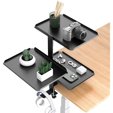 ROLIZOE Adjustable Clamp-on Desk Storage Shelf Cover