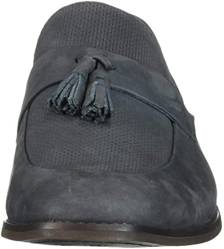 Marc Joseph New York Men's Leather Luxury Gold Collection Tassle Loafer, Grey Nubuck, 11 | Image 1