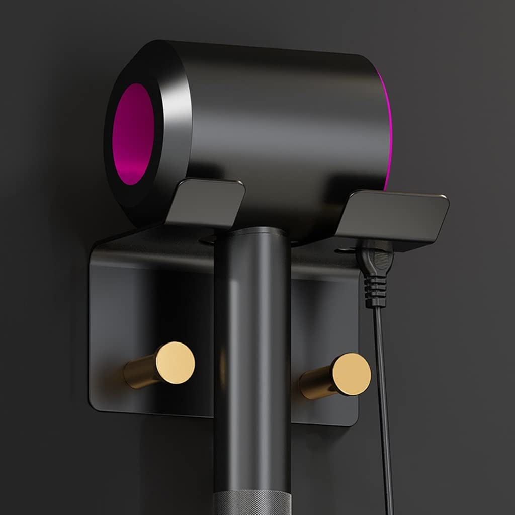 Étagère pliante de salle de bain en or noir avec porte-serviettes modulable