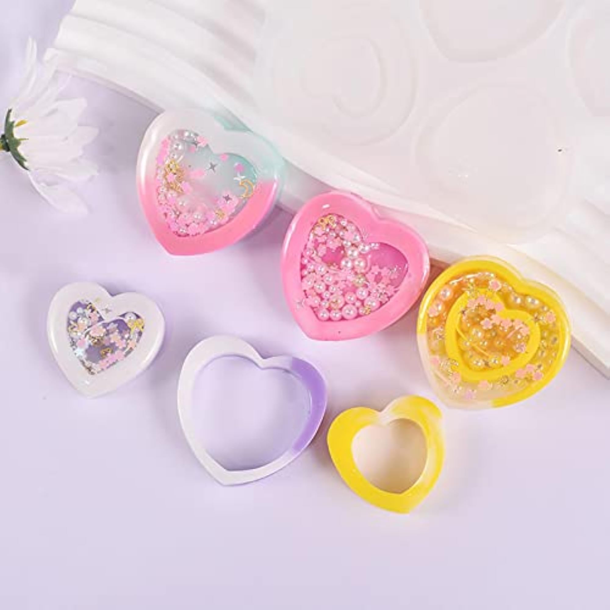 Heart Silicone Mould for DIY Tool, Epoxy Soap Supplies
