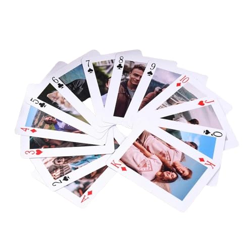 LongGenius Custom Playing Cards - Personalized Playing Cards with Photo or Text, Customized Deck of Cards Themed to Write On, Customizable Poker Cards