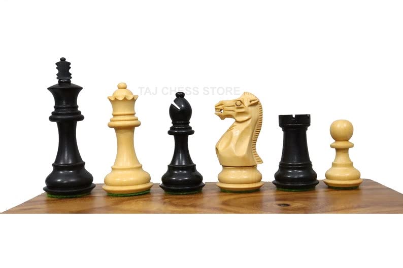 Pièces d'échecs en ébène de luxe faites main avec reines supplémentaires
