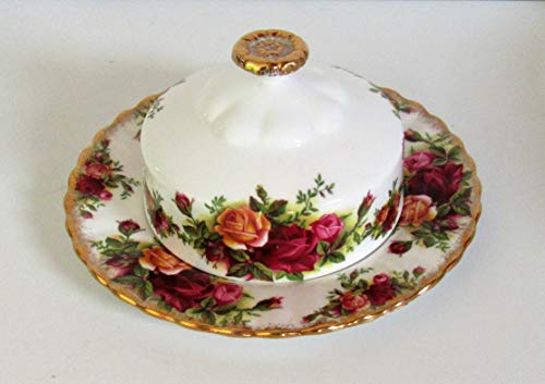 Royal Albert - Burriera rotonda piccola, Ø 16 cm, motivo: Royal Albert Old Country Roses