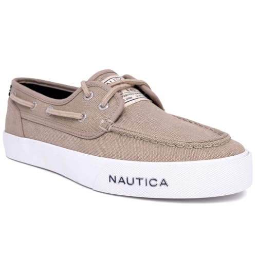 Image of Nautica Men's Casual Boat Shoes, Moc-Toe Loafers with Cushioned Insole, Deck Fashion Sneaker