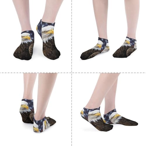 American Bald Eagle Socks for Women Men Cotton Sock Soft Short Sock Moisture-Wicking Sock for Running Sports Sock Ankle Socks Low Cut Thin Sock4