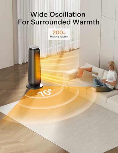 Pelonis Ceramic Tower Heater Gray thumbnail 3
