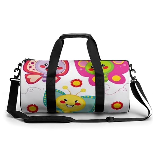Sac de gym papillon mignon sac de sport voyage week-end duffel