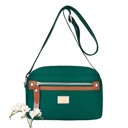 Popularate Nylon Crossbody Bag, Waterproof fashion multi-pocket classic nylon luxury zipper ladies shoulder bag