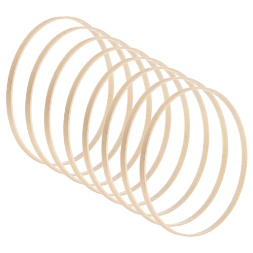 Aros de madera para atrapasueños de macramé y manualidades con bambú natural 8 unidades