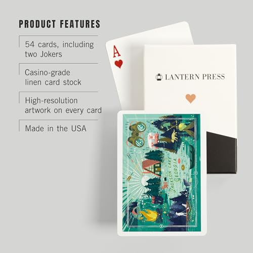 Naipes Poker Jackson Lake Georgia 52 Cartas miniatura 3