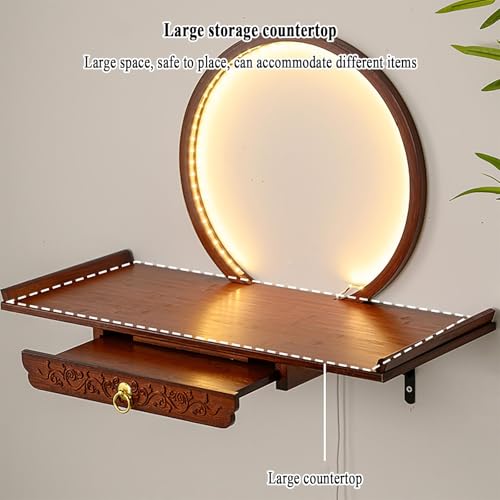 Armario de pared para Pooja de madera maciza con cajón e incienso Tribute 4
