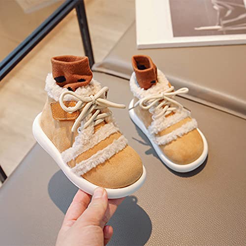 Fashion Winter Children Boots Boys And Girls Flat Ankle Boots Lace Up High Top Cotton Wool For Warmth And Big Kid4