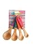Talisman Designs Beechwood Measuring Spoons, 1-TBS, 1-tsp, 1/2-tsp, 1/4-tsp, 5.75-inches