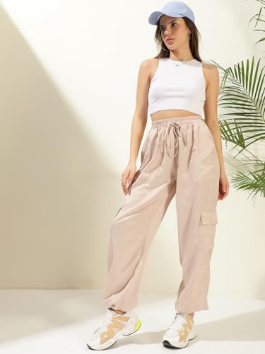 Image of KOTTY Women's High Rise Relaxed || Straight || Joggers Fit Cargo's for Pants || Trousers