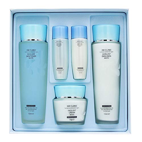 3wclinic Excellent Skin Care 3 set gift -Softener(150ml),Emulsion(150ml),Cream(60ml),Softener(30ml),Emulsion(30ml) for radiant even skin tone and hydrating