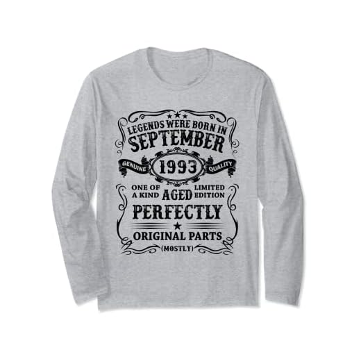 Las Leyendas Nacen En Septiembre 1993 30 Años Hombre Regalo Manga Larga