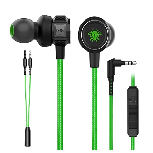 Innens Wired Earbuds in Ear Headphone with Mic and Volume Control for Gaming, 3.5MM Noise Cancelling Stereo Bass Gaming Earbuds for iPhone, Smartphone,Switch, PS4, Xbox One, iPad, PC