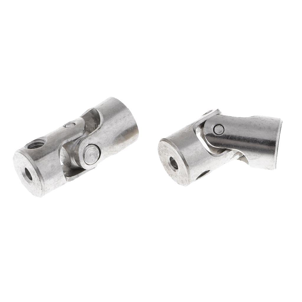 SM SunniMix 5pcs Cardan D'accouplements Connecteur de Coupleur pour RC Voitures Bateau Jouet Radio Commande, Argent, 2x2 mm