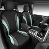 CAR PASS EVA Waterproof Car Seat Covers Full Set, Mint Seat Covers for Cars,Airbag Compatible,Universal Fit Sedans,Vans,SUVs,Trucks (Black and Mint) #1