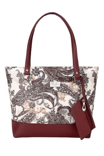 Image of De Elmore Elegant Printed Tote Shoulder Bag & Handbag Set - Women's Fashion