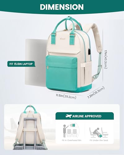 Image of LOVEVOOK Laptop Backpack for Women Girls, 15.6 Inch Waterproof Computer Backpack Student School Cute Bookbag Computer Bag