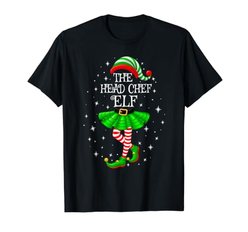 Image of Head Chef Elf Christmas Matching Men Women Xmas Holiday Value Graphic T-Shirt